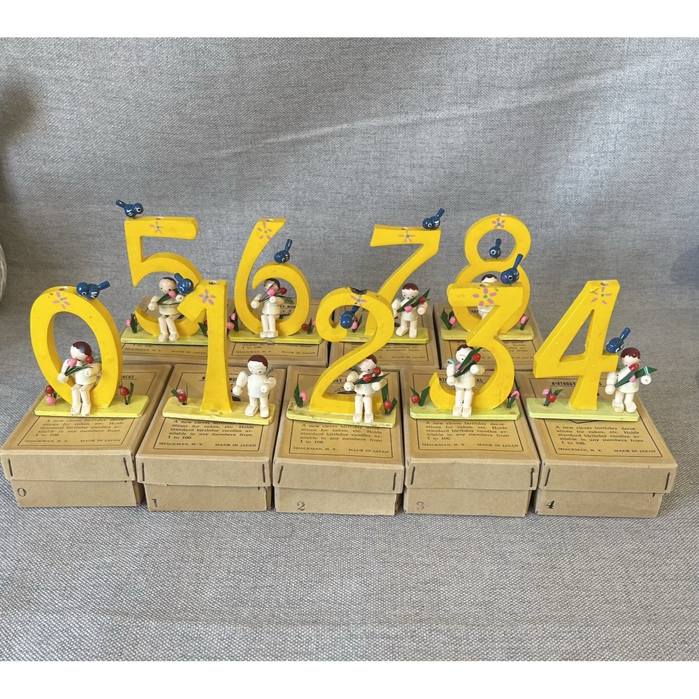 Vintage Shackman Birthday Number Lot Made In Japan Party Supplies